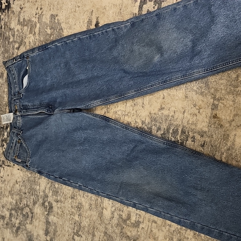 Carhartt Men's Relaxed Fit Flannel Lined  Blue Jeans
